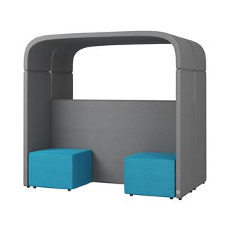 Akustiksofa i modellen Minimal 2 i farven Aquamarine